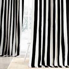 Black and white striped curtains 96. Exclusive Fabrics Cabana Black Stripe Cotton Curtain Panel Overstock 7954346