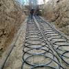 A trench is a type of excavation or depression in the ground that is generally deeper than it is wide (as opposed to a wider gully, or ditch), and narrow compared with its length (as opposed to a simple hole or pit). 1
