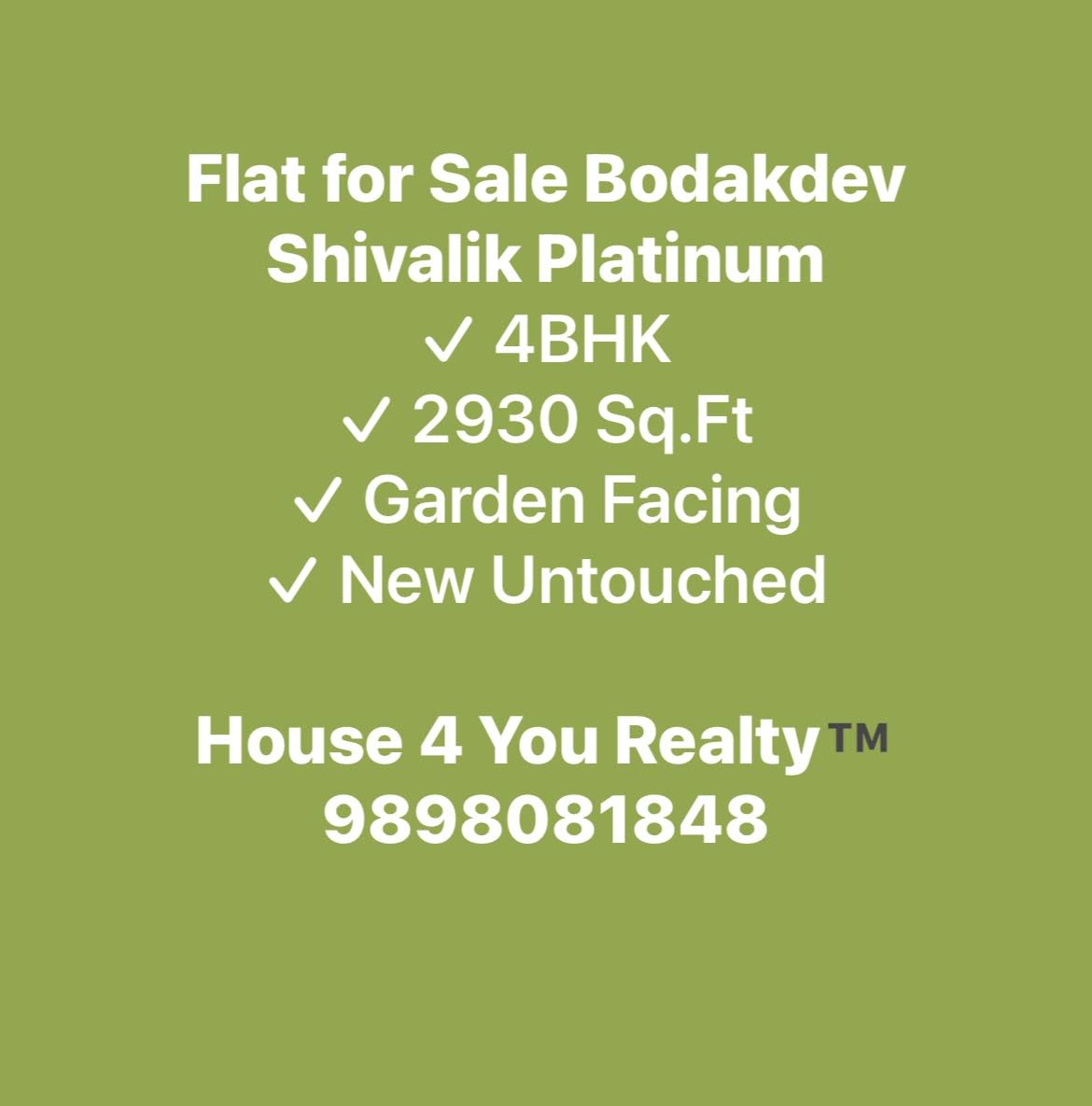 4Bhk New Flat Sale Bodakdev product image
