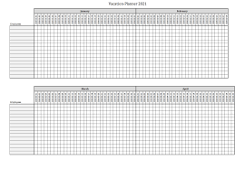 Use this printable calendar template to create the perfect schedule by selecting a sunday or monday start to the week, picking the year, and choosing whether to show holidays. 2021 Calendar Employee Vacation Annual Planner Template Printable Excel