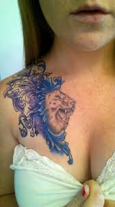 Lion Chest Tattoo Girl Lion Leo Liontattoo Girlswithtattoos Chest Tattoo Girl Tattoos Lion Chest Tattoo