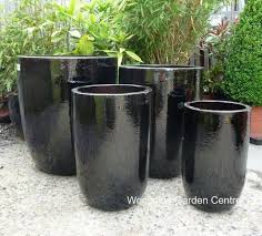 Tall Glazed Black U Pot Planters Woodside Garden Centre Pots To Inspire Woodside Garden Centre Garden Pots Planters