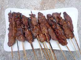 Beef louleh kabob, beef shish kabob $2.50, chicken louleh kabob, chicken thigh kabob, chicken breast kabob, pork shish kabob, lamb chops $6.50. Grilled Marinated Steak On Skewers