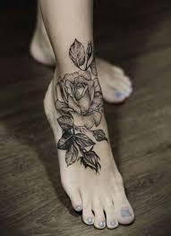80 Beautiful Ankle Tattoo Design And Ideas For Women Tattoos Rose Tattoo Foot Foot Tattoos