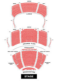 Seating Chart Steven Tanger Center For The Performing Arts