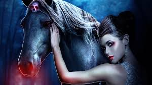 Find over 100+ of the best free red lips images. Wallpaper Fantasy Girl With A Horse Skull Red Lips 2560x1920 Hd Picture Image