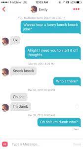 But whether you're 14, 34, or 54, laughing at the ludicrous is good for the soul. Knock Knock Tinder