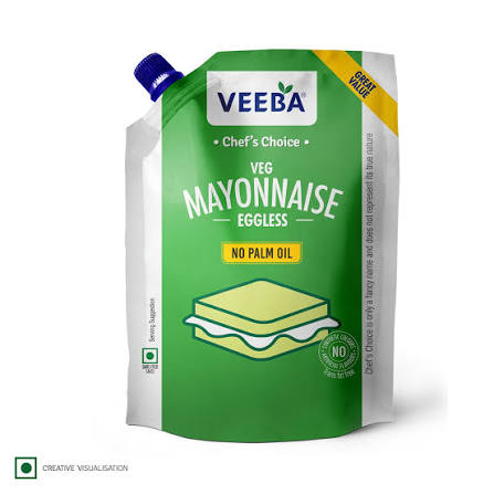 VEEBA CHEF CHOICE VEG MAYONNAISE EGGLESS 875G.