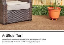 If you live an area where droughts often occur, this type of outside carpet is a perfect solution for your front lawn or backyard. Grizzly Grass Brown Plush Carpet Indoor Or Outdoor In The Carpet Department At Lowes Com