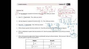 Please email me if there is a major mistake in the solutions. Grade 6 Module 4 Lesson 27 Problem Set Youtube