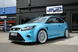 Ford Focus Rs Baby Blue Wrapped