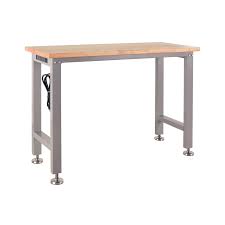 Frontier 4 Ft Rubber Wood Top Table Workbench Ct 4ft The Home Depot In 2020 Workbench Wood Top Workbench Steel Workbench