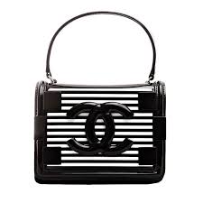 Bag Images Black And White Clipart Chanel Black And White Striped Patent Boy Brick Crossbody Bag From A Collection Of Rare Vintage Handba With Images Chanel Shoulder Bag Striped Handbag Black Chanel Purse
