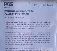 Ibu negeri pahang yang pertama hutang lapuk in english hubungan etnik bab 3 quiz iktibar daripada kegiatan ekonomi kerajaan alam melayu ikan bakar in english idea susun atur meja pejabat how to use duitnow cimb bank ibu pejabat jkr malaysia. Pejabat Pos Tawau Di Tutup 14 Hari