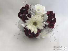 Rose colors for wedding bouquets. Small Artificial Wedding Flowers Bridesmaid Bouquet Posy Gerbera
