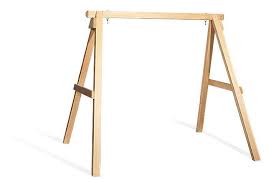 This frame comes with a powder coating that can keep it protected against rust as well as will keep it protected against getting damaged from the weather. Leisure Lawns Pine Wood A Frame Swing Stand From Dutchcrafters Amish
