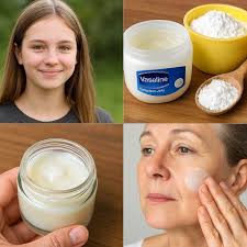 Skincare recipe using Vaseline and cornstarch for youthful skin