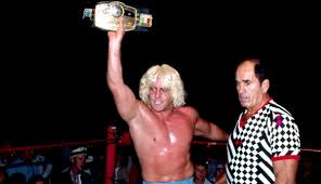 Here's a picture from a year later, '74. Daily Pro Wrestling History 09 17 Ric Flair Wins His First Nwa World Title