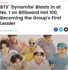 The billboard hot 100 began with the issue dated august 9, 1958, and is currently the standard music popularity chart in the united states. Bts Makes History As 1st Korean Act To Top Billboard Hot 100 Korea Net The Official Website Of The Republic Of Korea