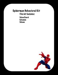 Spiderman Behavior Chart Worksheets Teaching Resources Tpt