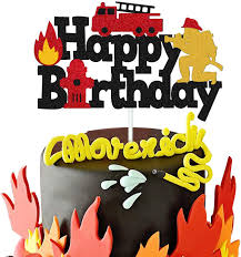 Some people like to match the color of rock with the colors of the fish you have. Amazon Com Fireman Cake Topper Happy Birthday Sign Cake Decorations Fire Truck Firefighter Themed For Adults Kids Boys Man Birthday Party Supplies Sparkle Black Decor Fireman Toys Games
