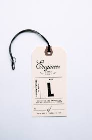 In Haus Press Blog Archive Engineer Brand Hang Tag Design Graphic Design Packaging Tag Design