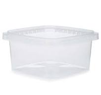 32 oz Clear PP Plastic Square Snap-Lock Containers - 2332T47-B