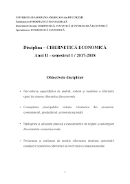 Adresa bulevardul carol i, nr.11 700506, iaşi, românia. 1 Cibernetica Economica C1 C4 Universitatea Rom No American Din Bucure Ti Facultatea De Informatic Managerial Domeniul De Licen Cibernetic Statistic Informatic Studocu