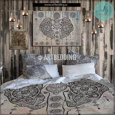 Elephant Bedding Bohemian Duvet Cover Set Indie Ganesh Vintage Bedding Set Boho Elephant Bedro Elephant Bedroom Elephant Decor Bedroom Duvet Covers Bohemian