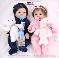 Child Reborn Full Silicone Reborn Full Silicone Body Baby Dolls Boy Girl Twin 43cm Vinyl Realistic Mini Baby Bath Toy Waterproof Dolls Aliexpress
