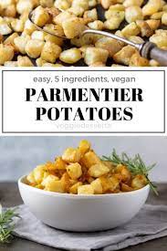 You Ll Love These Easy Roasted Diced Parmentier Potatoes Rosemary And Garlic Give The Classic Fr Vegetarian Recipes Easy Parmentier Potatoes Meat Free Recipes