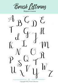 A should become b, x should become y, z should become a etc. Printable Brush Hand Lettering Guide For Beginners Drills Lowercase Uppercase Practice Sheets Modern Calligraphy Lettering Guide Lettering Lettering Practice