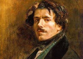 Het is geschilderd met olieverf. Monumentaal Schilderij Delacroix Beklad Historiek
