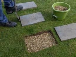 Trittsteine In Kies Oder Splittbett Verlegen Damit Sie Nicht Wegkippen In 2021 Stepping Stones Diy Garden Stepping Stones Garden Steps