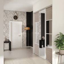 Porte De Placard Coulissante Magnolia Miroir Spaceo L 67 X H 250 Cm Porte Placard Placard Sur Mesure Placard