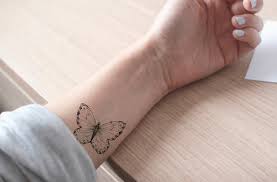 Black and white butterfly tattoo designs. Butterfly Tattoo Fake Tattoo Black And White Butterflies Etsy