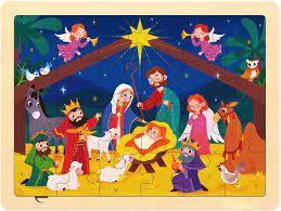 Bits & pieces 750 pc. Buy Nativity Scene Kids 24 Piece Puzzle For 3 Year Old Unique Shape Jigsaw Pieces Christmas Wooden Jigsaw Puzzles For Toddlers Ages 3 5 Preschooler Puzzles With Wooden Puzzle Tray And Storage Bag