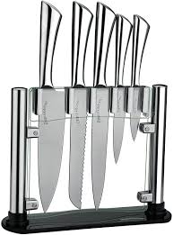Amazon Com Premium Class Stainless Steel Kitchen 6 Piece Knives Set 5 Knives Plus An Acrylic Stand Best Kitchen Knife Set Knife Set Kitchen Cooking Knife Set