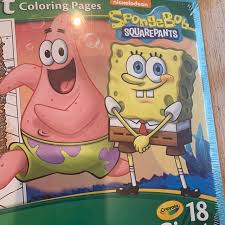 Features scenes of favorite nickelodeon characters. Crayola Toys Crayola Giant Coloring Pages Spongebob New Poshmark