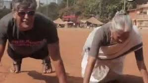 Milind has given much credit for his solid regime to his mother, who has always inspired him to become what he is today. Milind Soman S 80 Year Old Mother Doing Push Ups Is Ultimate Inspiration Watch Video Bollywood News India Tv