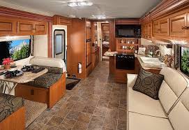 Rv Decor Rv Windsport 32d Shown Here In Baltic Bronze Decor And Glazed Cherry Rv Interior Design Rv Interior Rv Decor