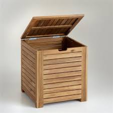 Coffre De Rangement En Acacia L45 Cm Coffre Rangement Exterieur Deco Buanderie