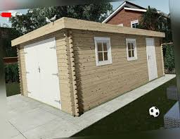 Flüssigkunststoff zum abdichten von dächern aus eternit, faserzement, metall, bitumen usw. Holzgarage Flachdach 40mm Garage Holz Mit Holztor 3 9x5 8m Vigo Eb40203 Forlife24 Com