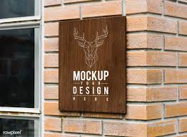 Hipster Shop Sign Mockup With An Elk Motif Free Image By Rawpixel Com Jira Sign Mockup Hipster Shop Business Card Mock Up