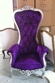 Pin By Heather Fiandt On Furniture Fun King Chair Purple Chair Decor
