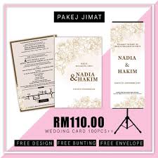 Tuan punya majlis hendaklah beragama islam. Kad Kahwin Murah Bentong Nadiakim 625 Twitter