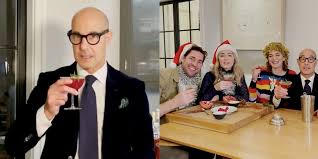 Felicity blunt is stanley tucci's 20 years younger wife — meet the literary agent. Stanley Tucci Makes A Christmas Cosmopolitan With Emily Blunt