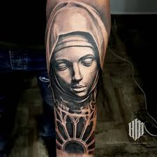 sponsored by @blackwoodtattoo_supply_lebanon it was the week of virgin mary  #tattoo #tattoooftheday #tattooart #tattoolebanon #lebanon #tattoobeirut  #beirut #tattoohamra #hamra #blackandgreytattoo #virgin #viginmary @  Hussein Mistrah Tattoos
