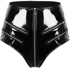 パンティー PVC レザー ラテックス ショーツ セクシー 下着 ジッパー クロッチ ブリーフ エロ セクシー ランジェリー,黒,M パンティー  PVC レザー ラテックス ショーツ セクシー 下着 ジッパー クロッチ ブリーフ エロ セクシー ランジェリー,ローズ 女性用 ジッパー ...