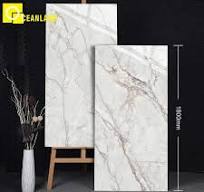Wholesale Living Room Floor White Marble Wall Glossy Polished Tile Sintered  Stone